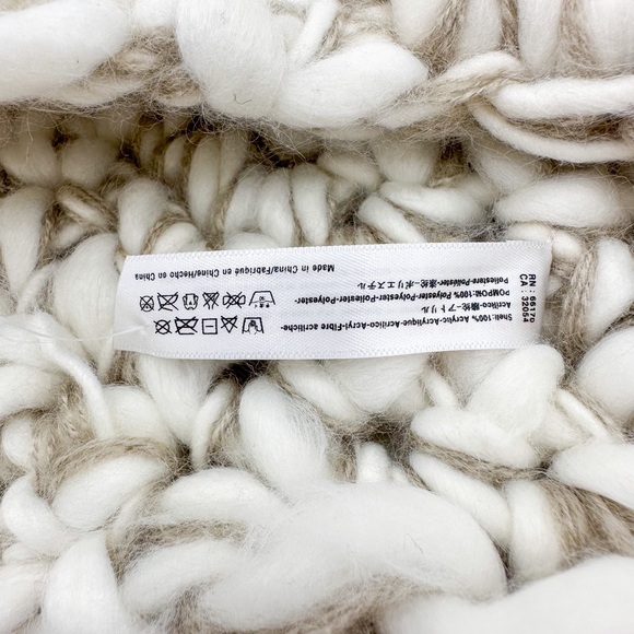 Free People Snow Castle Trapper Chunky Knit Pom Pom Long Winter Hat - Picture 3 of 6